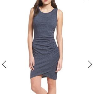 Leith Ruched Body-Con Sleeveless Dress - Blue